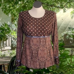 90s Bohemian Maternity Blouse